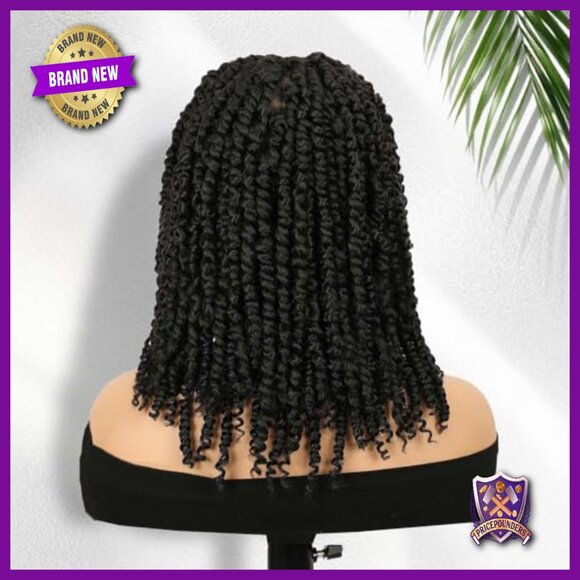 Lightweight Short Passion Twist Wig with Baby Hair, Double Full Lace Knotless main image 4